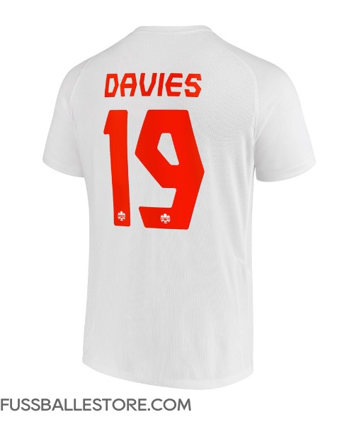 Günstige Kanada Alphonso Davies #19 Auswärtstrikot WM 2022 Kurzarm